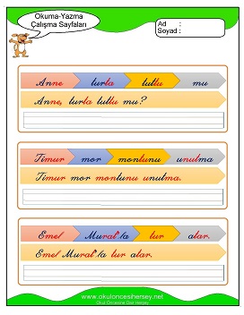 u sesi Grubu Çalışma Sayfaları